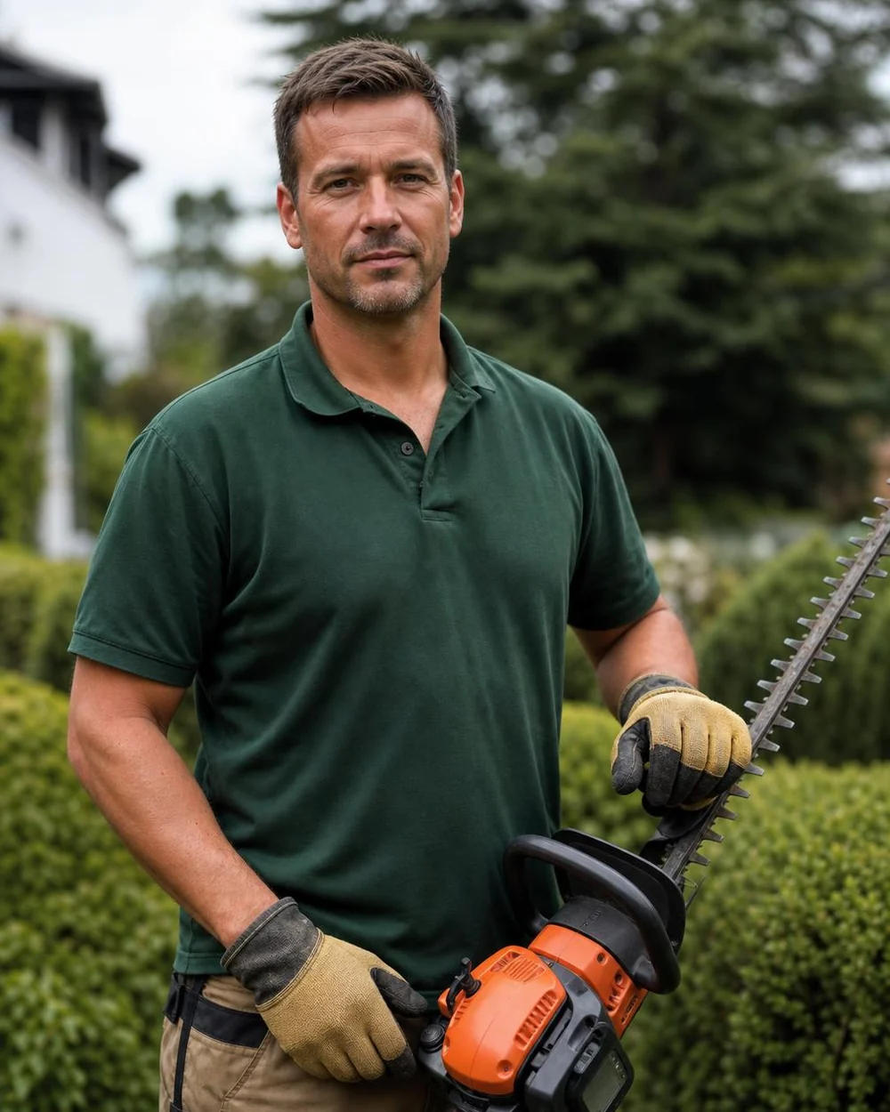 Preston Thatcher, owner of Mountain Pine Landscaping, on site at a client property